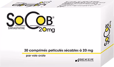 SOCOB — 20MG, COMPRIME PELLICULE SECABLE