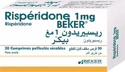 RISPERIDONE BEKER — 1MG, COMPRIME PELLICULE SECABLE