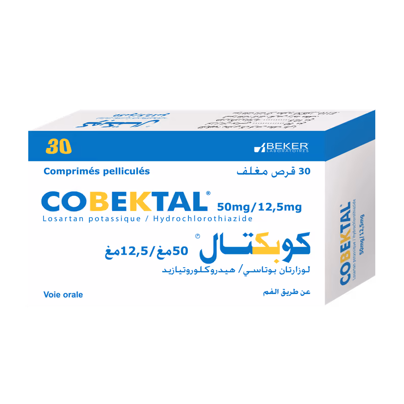 COBEKTAL — 50MG/12,5MG, COMPRIME PELLICULE