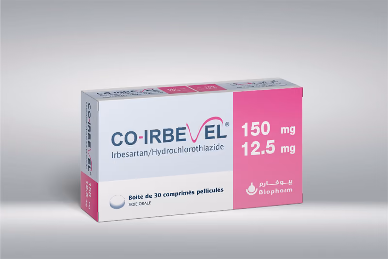 CO-IRBEVEL — 150MG/12,5MG, COMPRIME PELLICULE