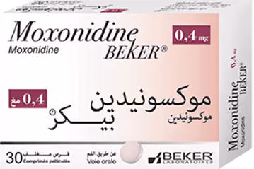 MOXONIDINE BEKER — 0,4MG, COMPRIME PELLICULE