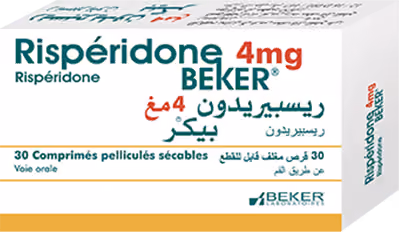RISPERIDONE BEKER — 4MG, COMPRIME PELLICULE SECABLE