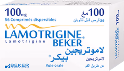 LAMOTRIGINE BEKER — 100MG, COMPRIME DISPERSIBLE