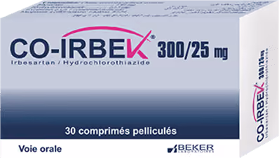 CO-IRBEK — 300MG/25MG, COMPRIME PELLICULE