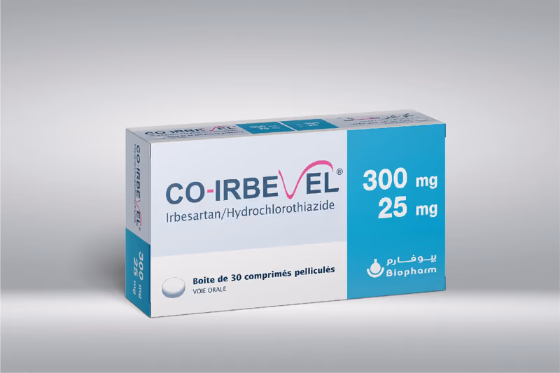 CO-IRBEVEL — 300MG/25MG, COMPRIME PELLICULE