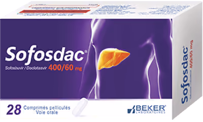 SOFOSDAC — 400MG/60MG, COMPRIME PELLICULE