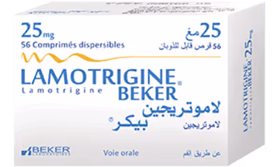 LAMOTRIGINE BEKER — 25MG, COMPRIME DISPERSIBLE