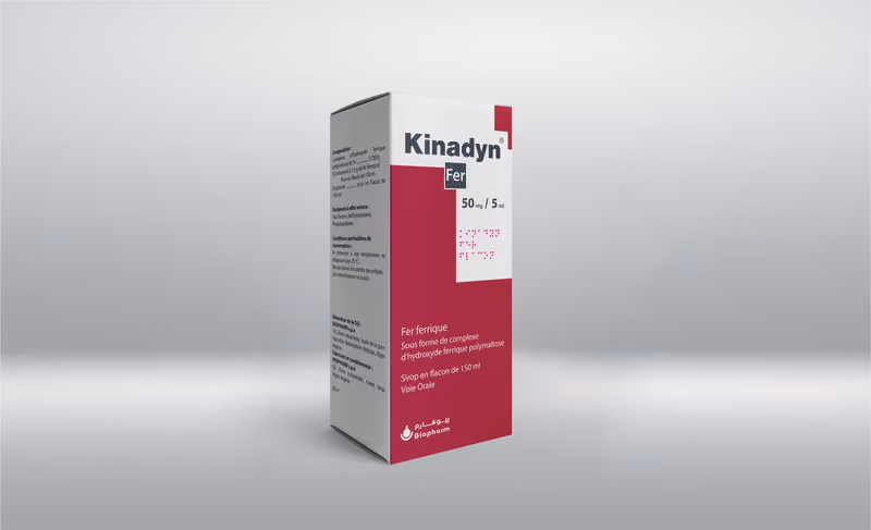 KINADYN FER — 10MG/ML (50MG/5ML), SIROP