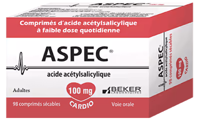 ASPEC — 100MG, COMPRIME SECABLE