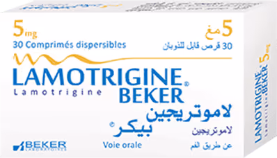 LAMOTRIGINE BEKER — 5MG, COMPRIME DISPERSIBLE