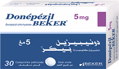 DONEPEZIL BEKER — 5MG, COMPRIME PELLICULE