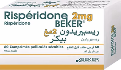 RISPERIDONE BEKER — 2MG, COMPRIME PELLICULE SECABLE