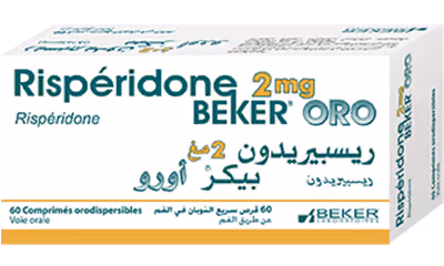 RISPERIDONE BEKER ORO — 2MG, COMPRIME ORODISPERSIBLE