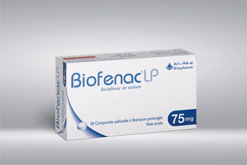 BIOFENAC LP — 75MG, COMPRIME PELLICULE A LIBERATION PROLONGEE