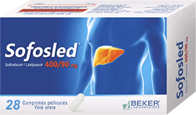 SOFOSLED — 400MG/90MG, COMPRIME PELLICULE